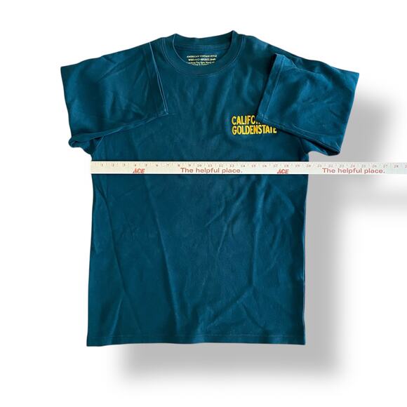 WHO.A.U California Golden State Graphic Tee Dark Green Yellow S Small - Picture 3 of 9